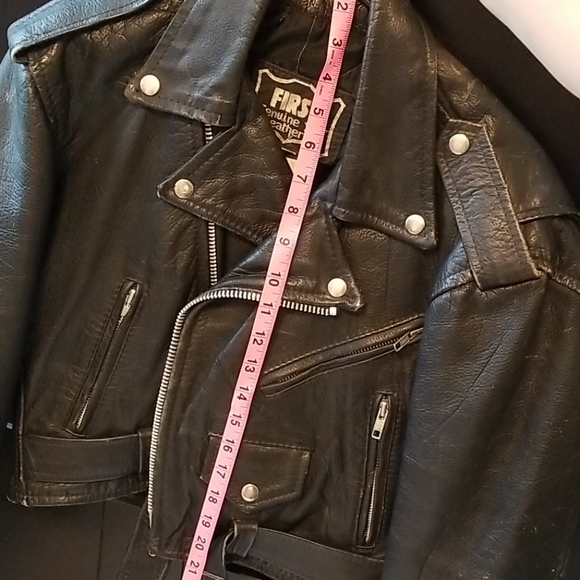 First Genuine Leather Biker Jacket - Picture 4 of 5